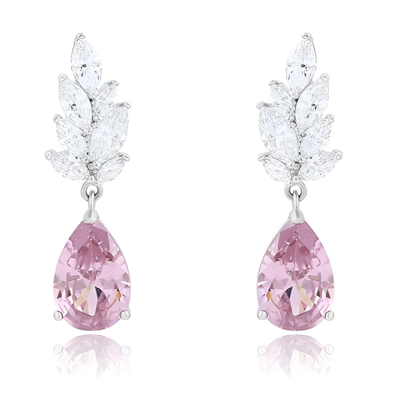Baby Pink Crystal Party Earring.