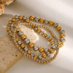 Mixed Metal Elastic Bracelet