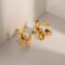 18k Gold Plated Stainless Steel Flower Earring